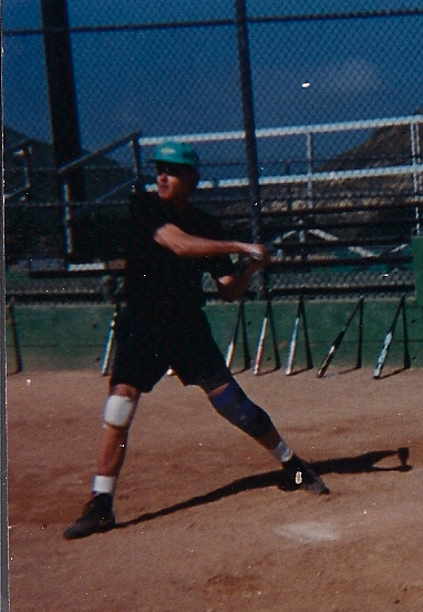 Van loves to play softball